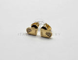Broquel de Lujo - 106403 - Arete Corazon LOVE CZ Oro Laminado 18K