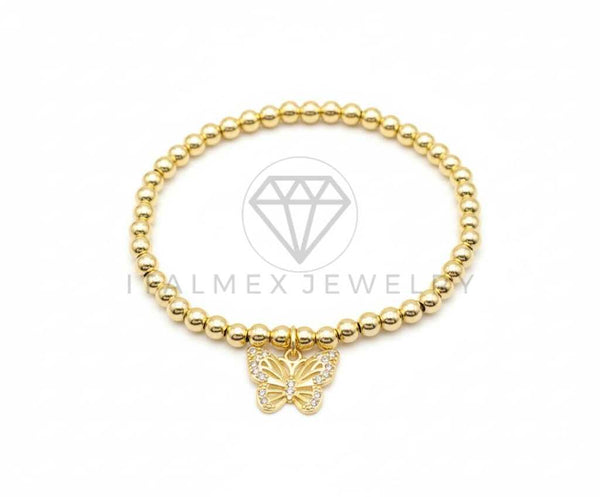 Pulsera de Lujo- 106414 - Pulsera Mariposa CZ Clara - Oro Laminado 18K