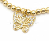 Pulsera de Lujo- 106414 - Pulsera Mariposa CZ Clara - Oro Laminado 18K