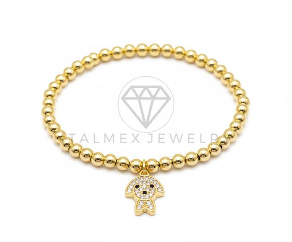 Pulsera de Lujo- 106413 - Pulsera Perrito CZ Clara - Oro Laminado 18K