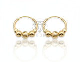 Arete de Lujo - 106698 - Arracada de Bolitas - Oro Laminado 18K