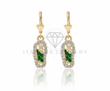 Arete de Lujo - 106703 - Arete San Judas CZ Clara - Oro Laminado 18K