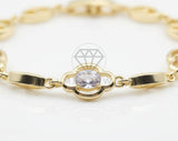 Pulsera de Lujo - 106564 - Pulsera CZ Clara - Oro Laminado 18K