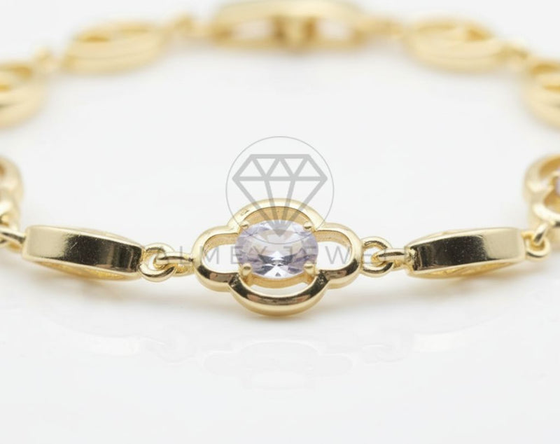 Pulsera de Lujo - 106564 - Pulsera CZ Clara - Oro Laminado 18K