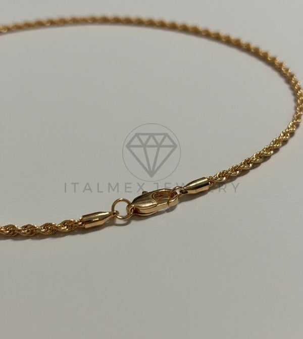 Cadena de Lujo - 106740 - Cadena 3MM/24" - Oro Laminado 18K
