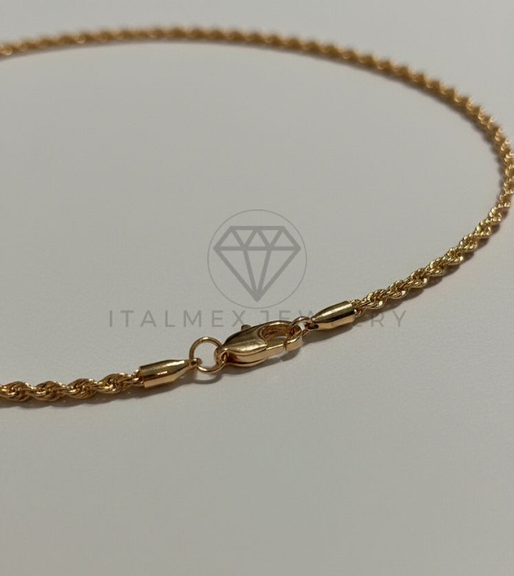 Cadena de Lujo - 106740 - Cadena 3MM/24" - Oro Laminado 18K