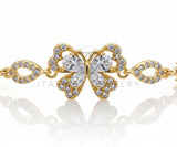 Pulsera de Lujo - 106570 - Pulsera Mariposa CZ Clara- Oro Laminado 18K