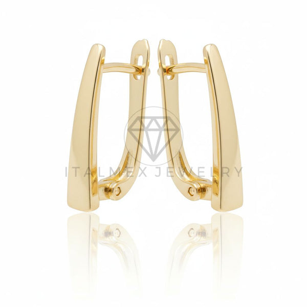 Arete de Lujo - 106573 - Arete Rectangular - Oro Laminado 18K