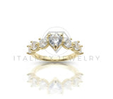 Anillo de Lujo - 106590 - Anillo Corazones CZ Clara - Oro Laminado 18K