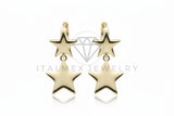 Arete de Lujo - 106613 - Huggie Estrellas - Oro Laminado 18K
