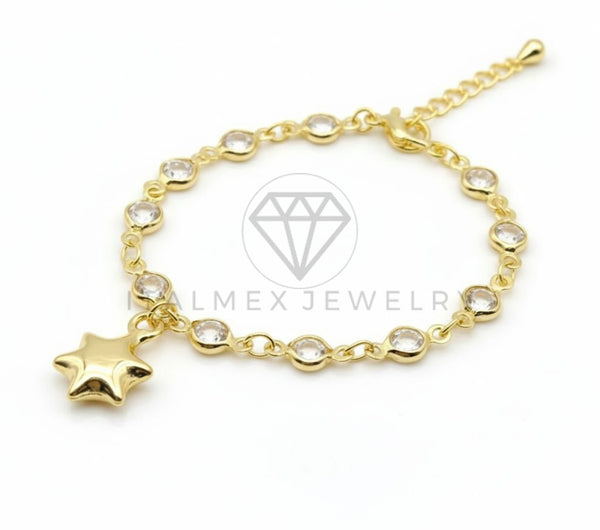 Pulsera de Lujo - 106626 - Pulsera Ajustable Estrella - Oro Laminado 18K