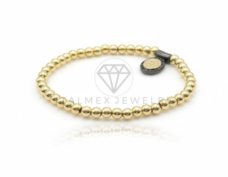 Pulsera de Lujo - 106630 - Pulsera Medalla - Oro Laminado 18K