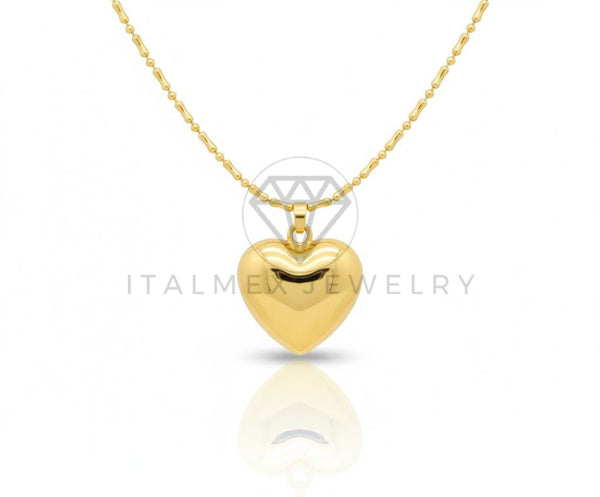 Collar Elegante - 106640 - Collar Corazon - Oro Laminado 18K