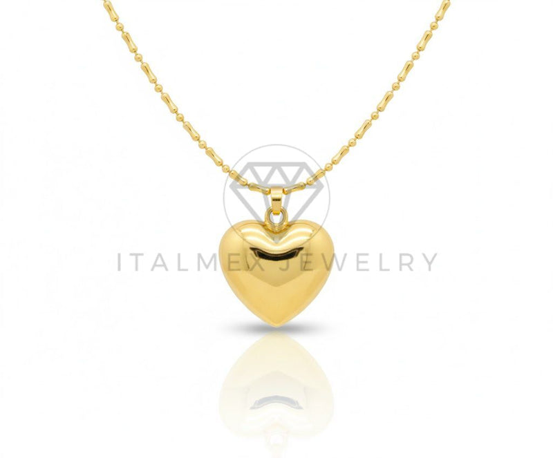 Collar Elegante - 106640 - Collar Corazon - Oro Laminado 18K