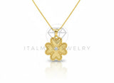 Collar Elegante - 106643 - Collar Trebol CZ Clara - Oro Laminado 18K