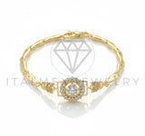 Pulsera de Lujo - 106750 - Pulsera CZ Clara - Oro Laminado 18K