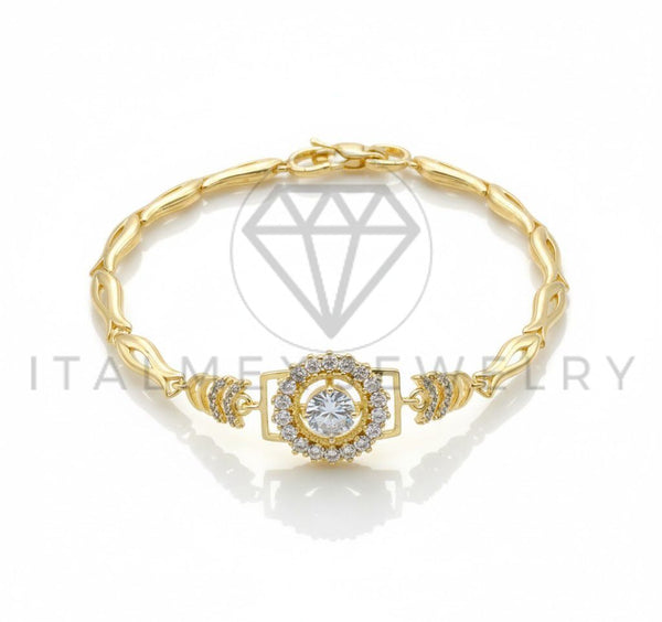 Pulsera de Lujo - 106750 - Pulsera CZ Clara - Oro Laminado 18K