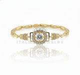 Pulsera de Lujo - 106750 - Pulsera CZ Clara - Oro Laminado 18K