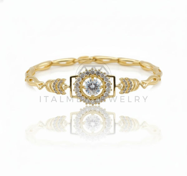 Pulsera de Lujo - 106750 - Pulsera CZ Clara - Oro Laminado 18K