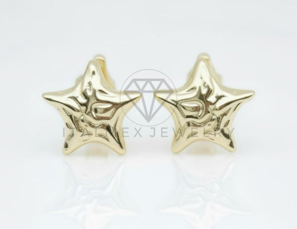 Arete de Lujo - 106764 - Huggie Estrella - Oro Laminado 18K