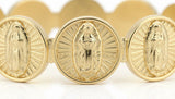 Pulsera de Lujo - 106785 - Pulsera Ajustable Virgen de Guadalupe - Oro Laminado 18K