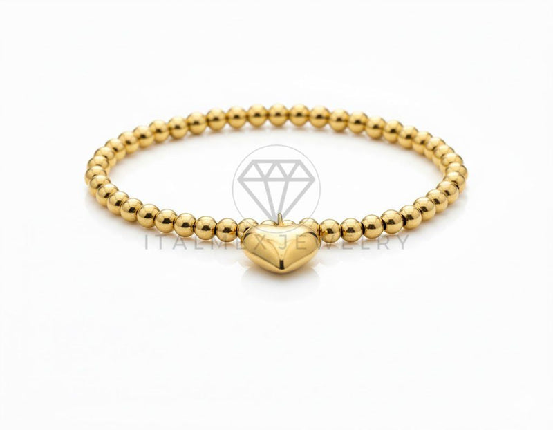 Pulsera de Lujo - 106787 - Pulsera Corazon - Oro Laminado 18K