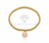 Pulsera de Lujo - 106792 - Pulsera  "Be Free" Rosa - Oro Laminado 18K