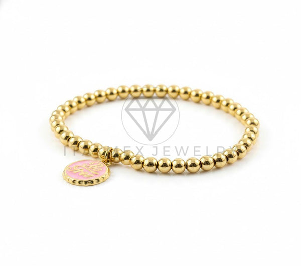 Pulsera de Lujo - 106792 - Pulsera  "Be Free" Rosa - Oro Laminado 18K