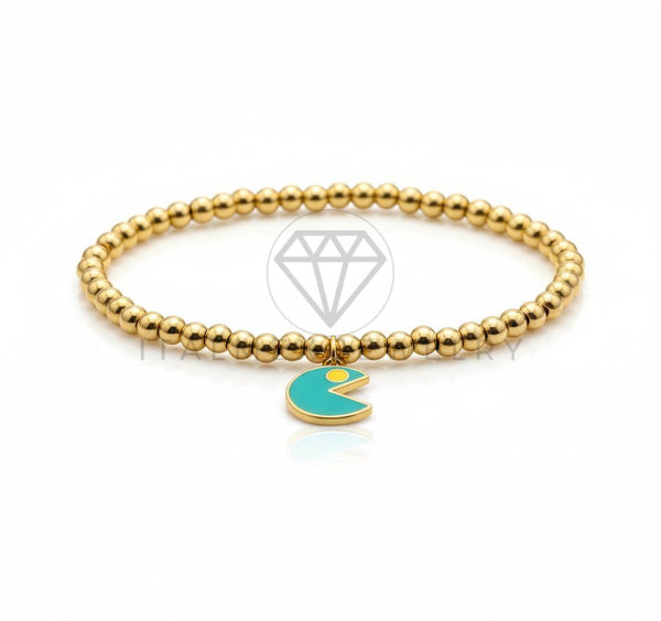 Pulsera de Lujo - 106793 - Pulsera Estilo Pac-Man - Oro Laminado 18K