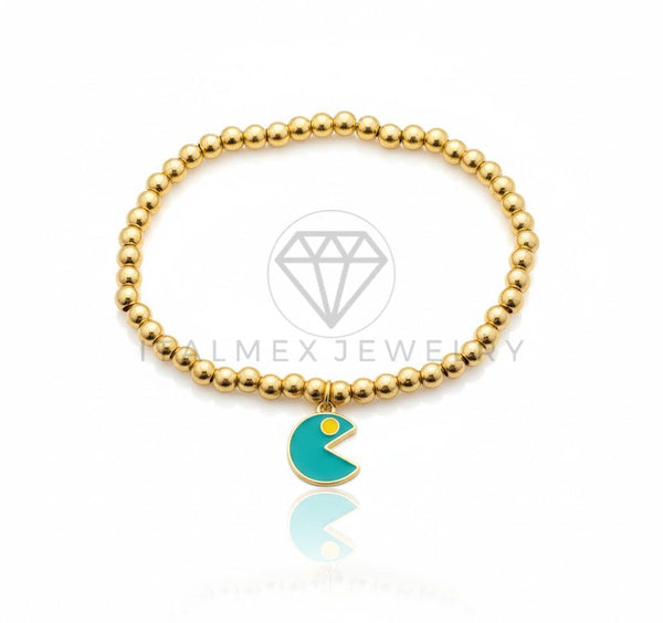 Pulsera de Lujo - 106793 - Pulsera Estilo Pac-Man - Oro Laminado 18K