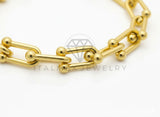Pulsera de Lujo - 106794 - Pulsera Ajustable Pulsera Cadena Entrelazada - Oro Laminado 18K