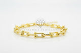 Pulsera de Lujo - 106794 - Pulsera Ajustable Pulsera Cadena Entrelazada - Oro Laminado 18K