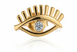 Arete de Lujo - 106799 - Arete Ojo CZ Clara - Oro Laminado 18K