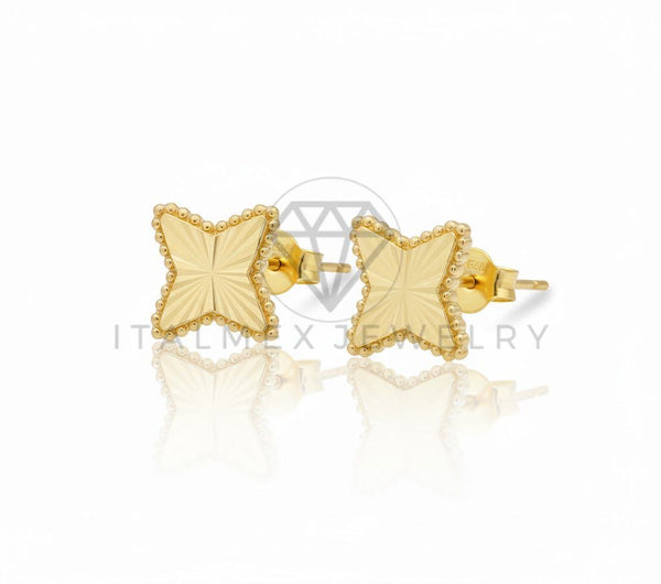 Arete de Lujo - 106828 - Broquel Inspirado Diseñador Europeo - Oro Laminado 18K