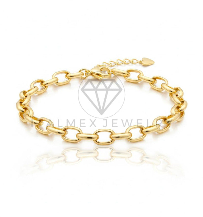Pulsera de Lujo - 106914 - Pulsera Ajustable Estilo Cadena - Oro Laminado 18K