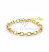 Pulsera de Lujo - 106914 - Pulsera Ajustable Estilo Cadena - Oro Laminado 18K