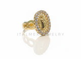 Anillo de Lujo - 106981 - Anillo Ajustable Virgen de Guadalupe CZ Clara - Oro Laminado 18K
