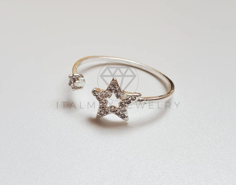 Anillo de Dama - 107019 - Anillo Ajustable Estrellita CZ Clara - Plata .925