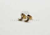 Broquel de Lujo - 106307-  Arete Diseño de Luna CZ Oro Laminado 18K