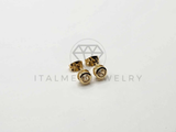 Broquel de Lujo - 106405 - Arete Circular de Circonia Cúbica Oro Laminado 18K
