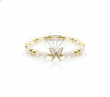 Pulsera de Lujo - 106833 - Pulsera Mariposa Blanca y CZ Clara - Oro Laminado 18K