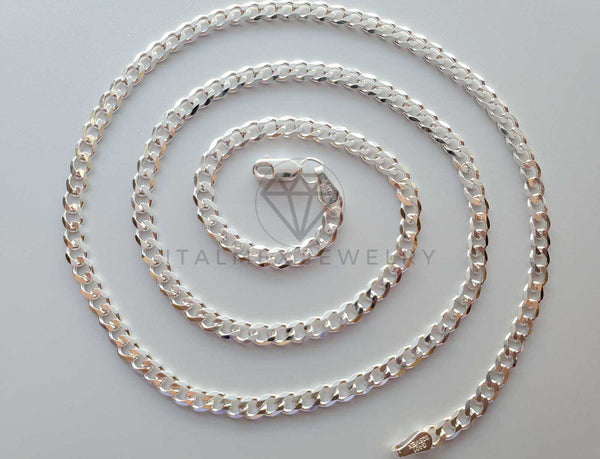Cadena Cubana 4mm Plata .925
