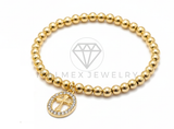 Pulsera de Lujo- 106418 - Pulsera Cruz CZ Clara Oro Laminado 18K