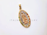 Dije Elegante - 104146 - Medalla de Virgen Circonia Clara Oro Laminado 18K
