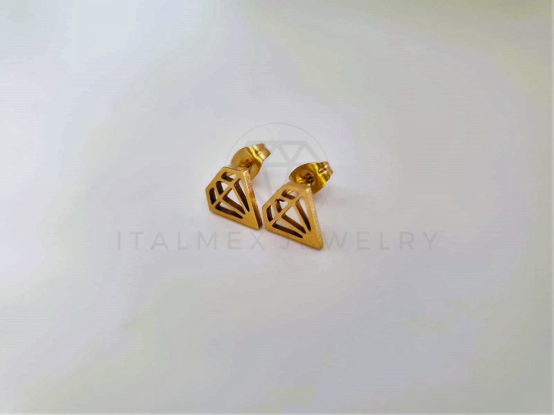 Broquel de Lujo - 104089 - Diseño Diamante Laser Oro Laminado 18K