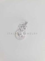 Dije Religioso - 102527 - Medalla Diamantada Espíritu Santo Plata Fina .925