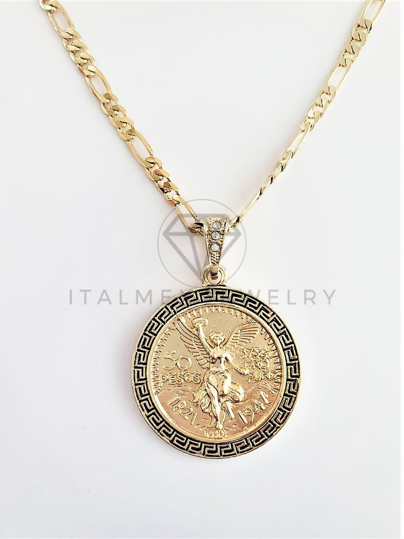 Dije Elegante - 102770 - Dije Centenario de Oro Tamaño Mediano Oro Laminado 18K