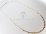 Cadena Clásica - 100537 - Estilo Gucci Zegrinada 4mm/24" Dorada Oro Laminado 18K