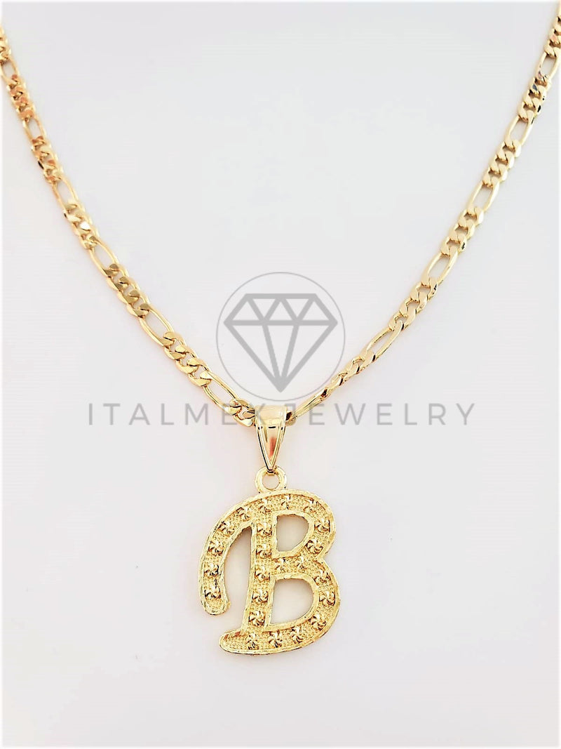 Dije Elegante - 102793 - Dije Inicial "B" Dorado Tamaño Chico Oro Laminado 18K