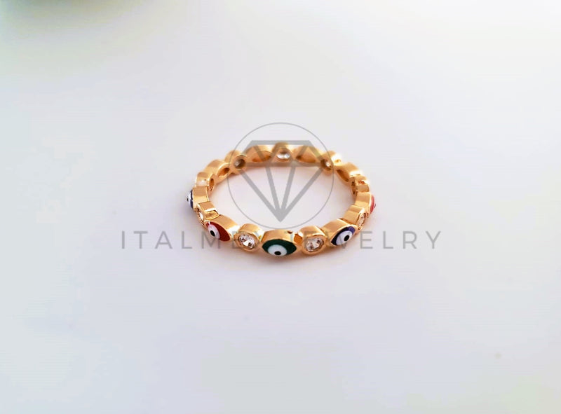 Anillo de Lujo - 103910 - Anillo Ojo Turco Color Oro Laminado 18K